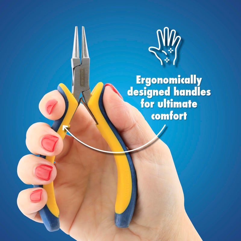 Beadalon Ergo Bent Nose Pliers â€“ Jewelry Tools for Wire Wrapping, Jump Rings & Necklace Repair, 5.25 in - Image 4
